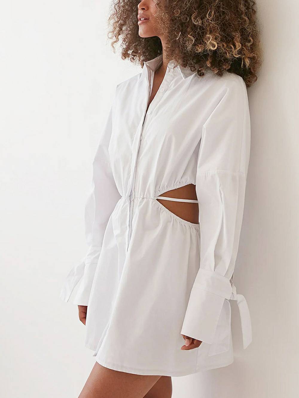 Waist-Tie Off-Shoulder Dress