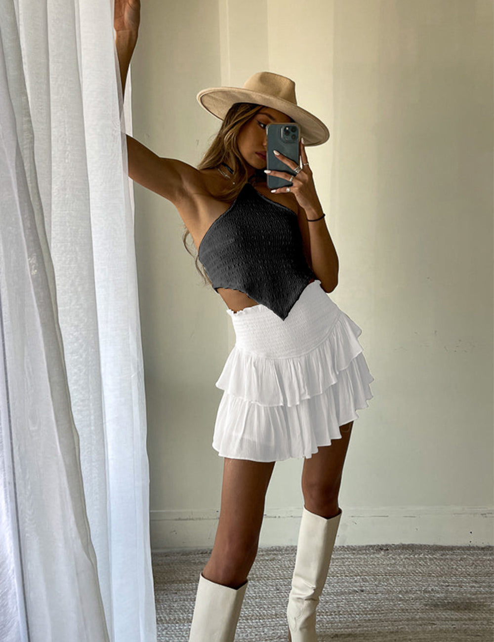 Delilah Ruffled Mini Skirt