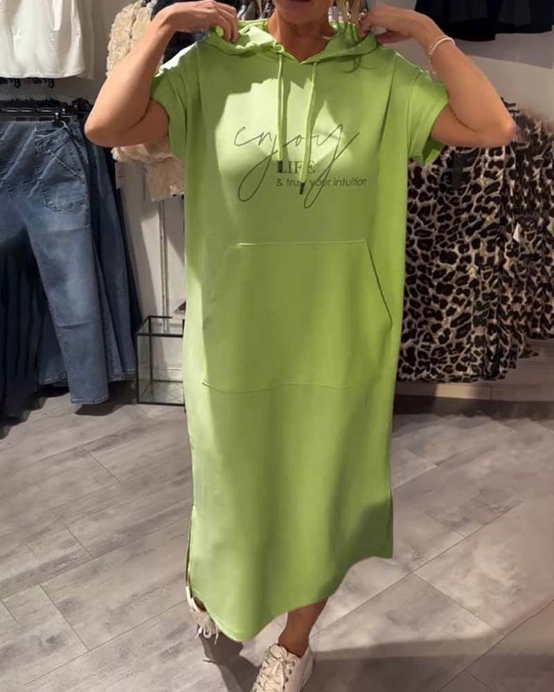 Joanne Relaxed Hooded Dress with a Feminine Fit