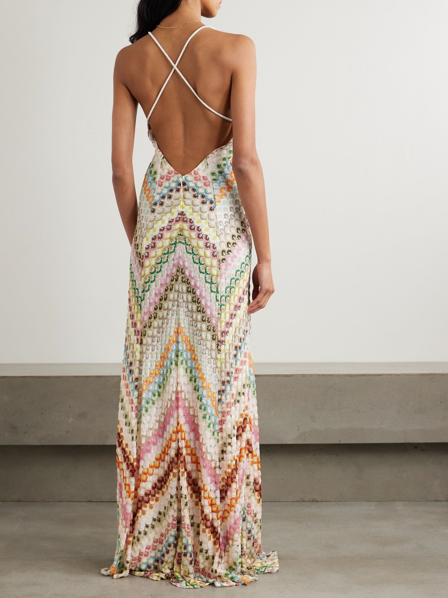 Isadora Herringbone Knit Maxi Dress
