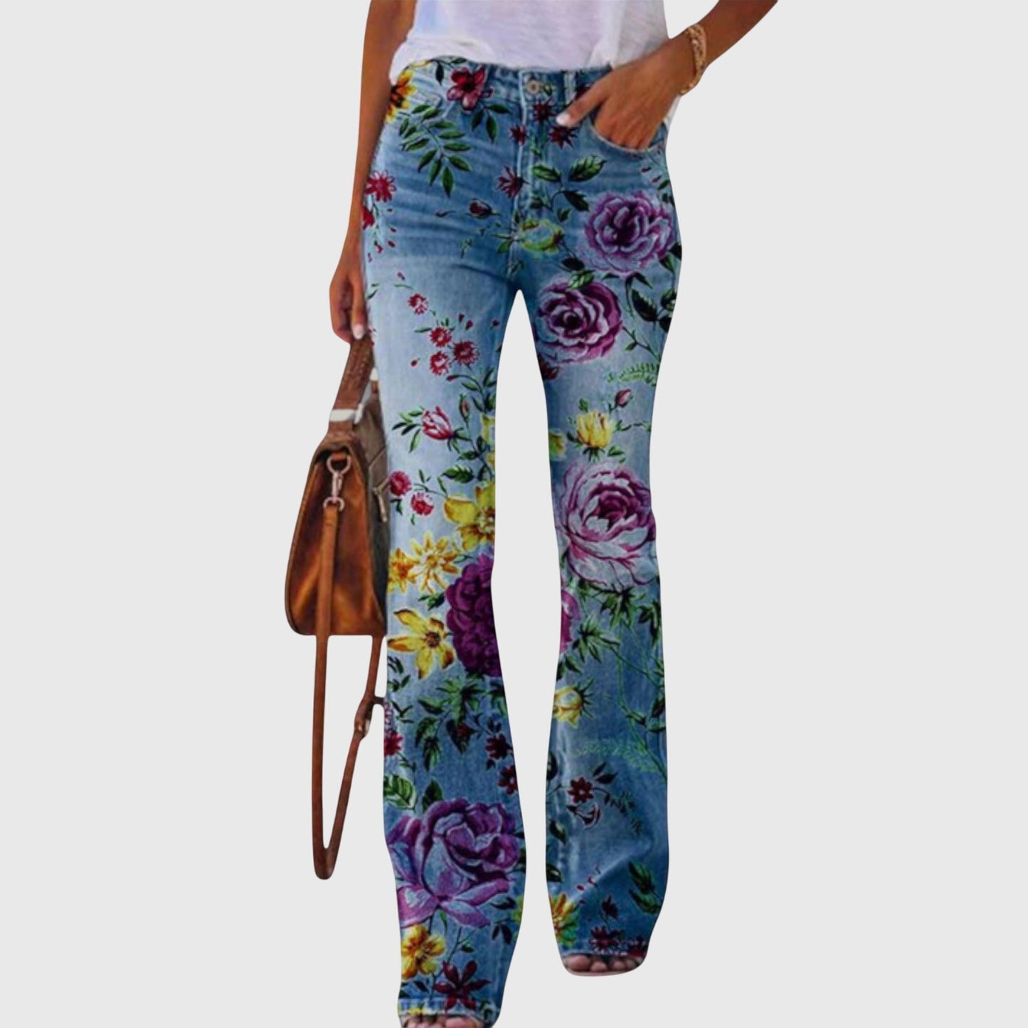 Floral Print Trousers