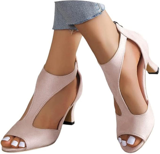 Zaria Comfort Ortho+ Sandals with Elegant Zip Finish