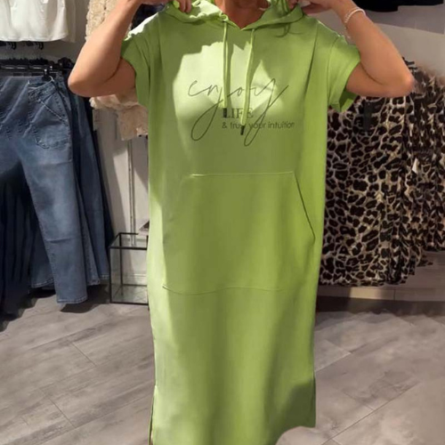 Joanne Relaxed Hooded Dress with a Feminine Fit