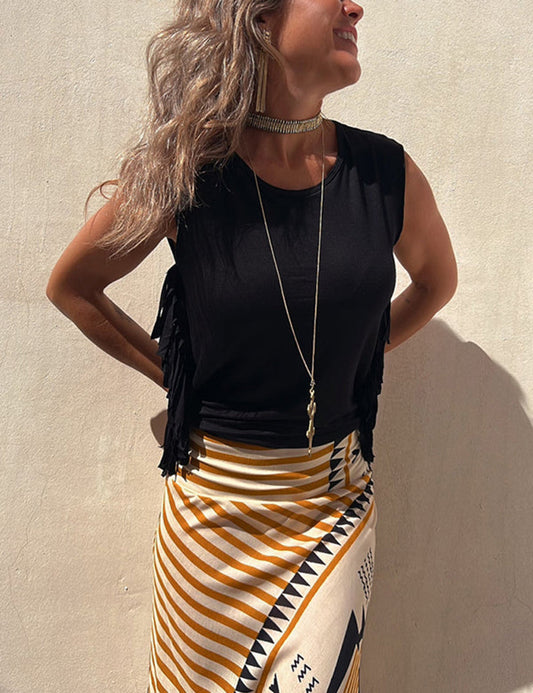 Selene Relaxed Tassel Top