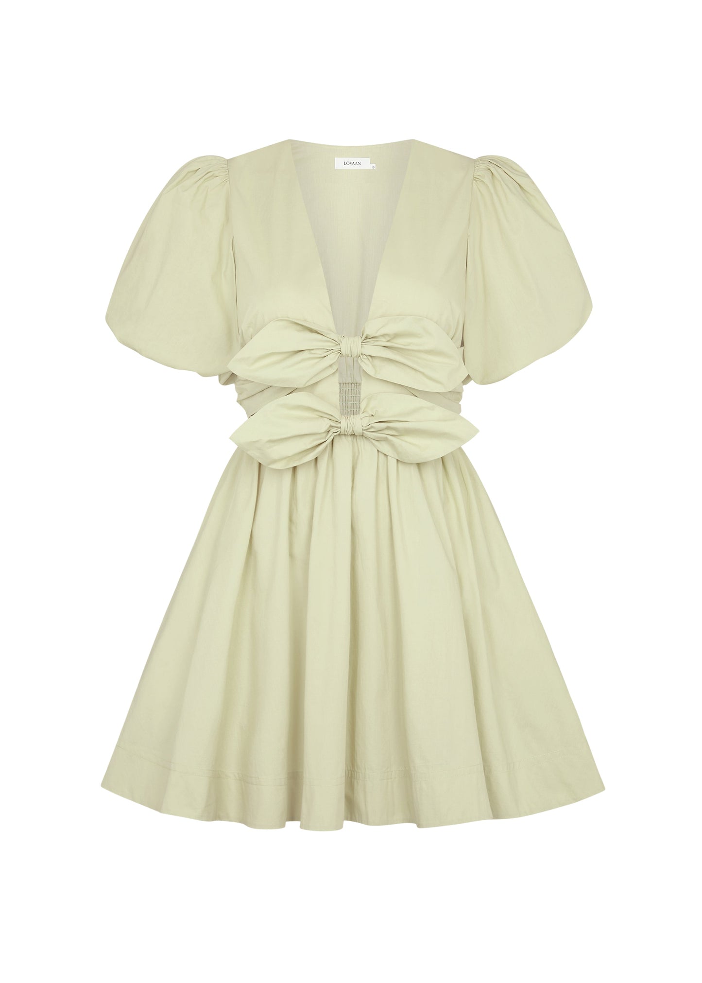 Noémie Lace-Up Bow Mini Dress