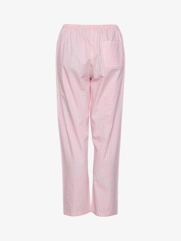 Esme Organic Cotton Check Top – Rose Pink