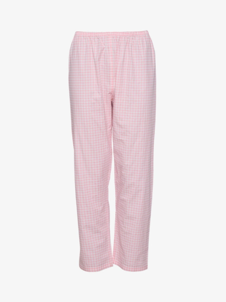 Esme Organic Cotton Check Top – Rose Pink