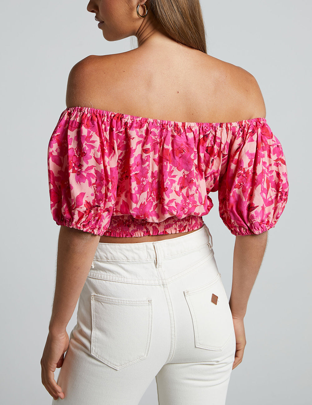 Amélie Off-Shoulder Floral Smocked Top