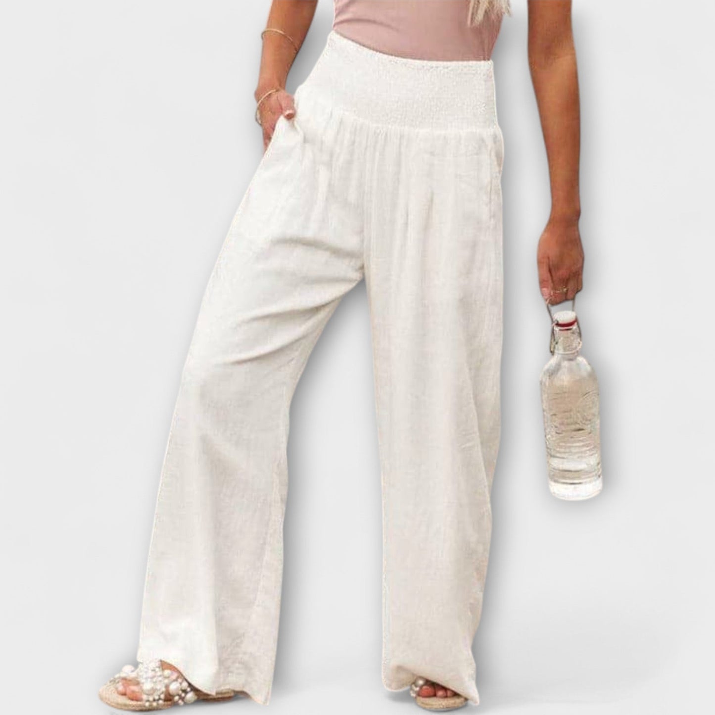 Thearya - Relaxed Fit Wide-Leg Trousers