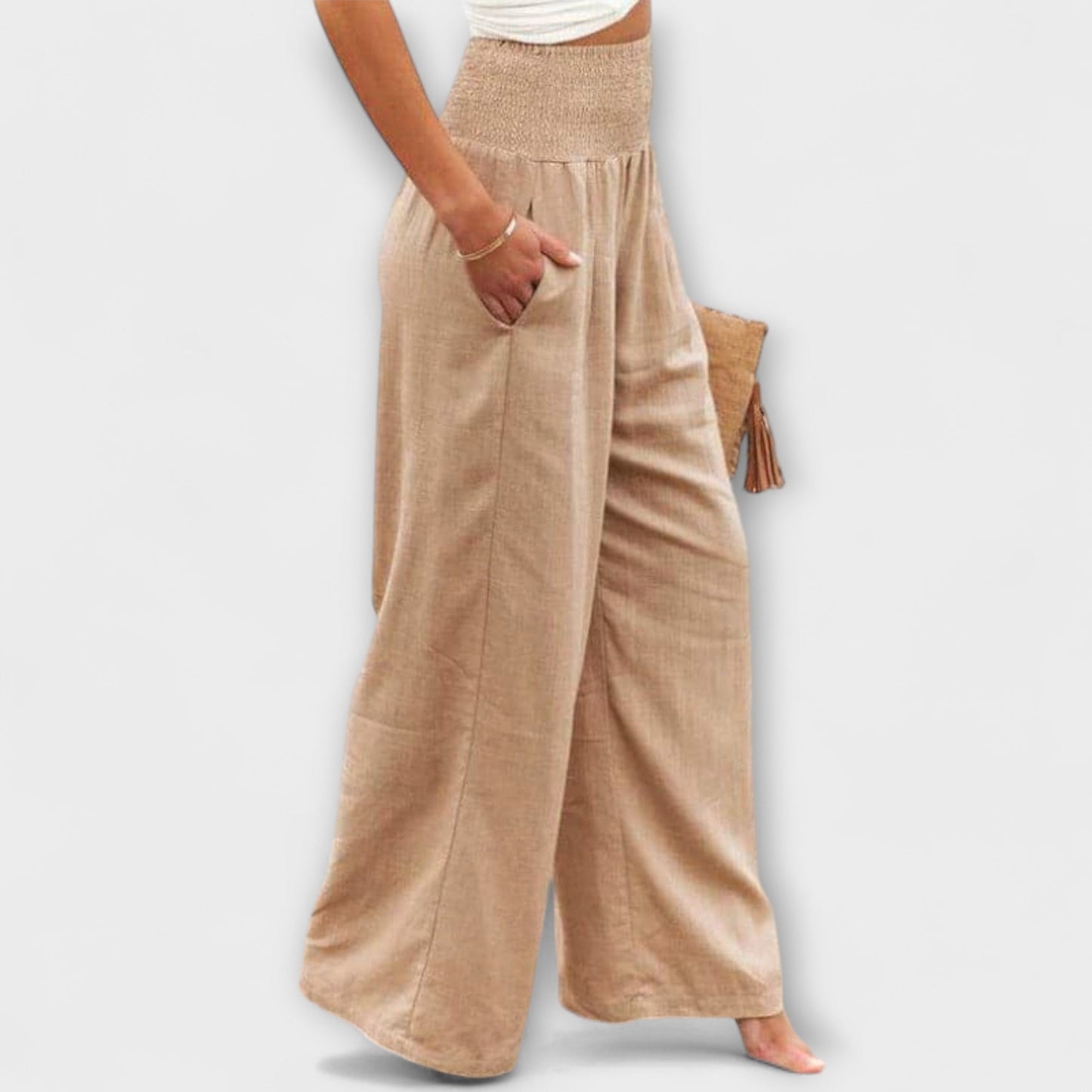 Thearya - Relaxed Fit Wide-Leg Trousers