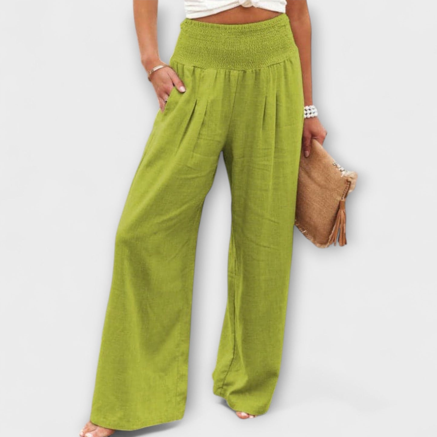 Thearya - Relaxed Fit Wide-Leg Trousers