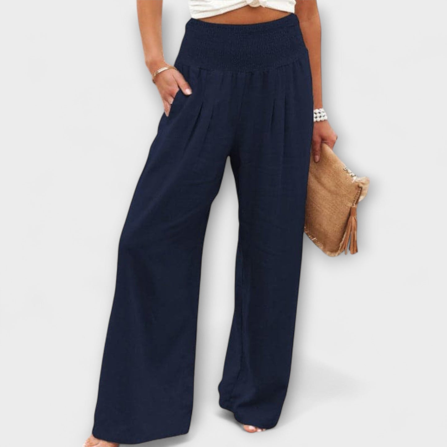 Thearya - Relaxed Fit Wide-Leg Trousers