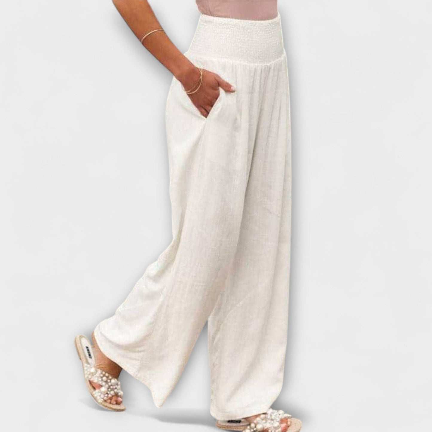 Thearya - Relaxed Fit Wide-Leg Trousers