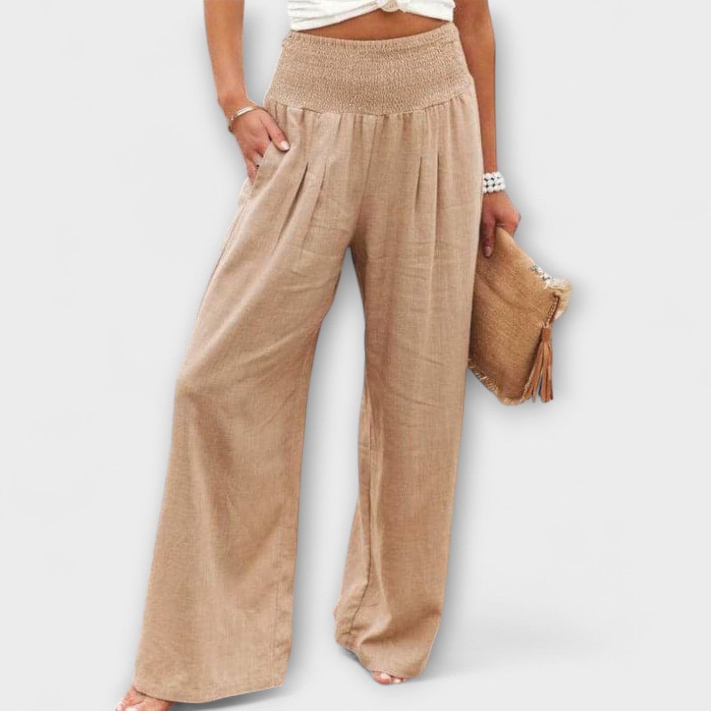 Thearya - Relaxed Fit Wide-Leg Trousers