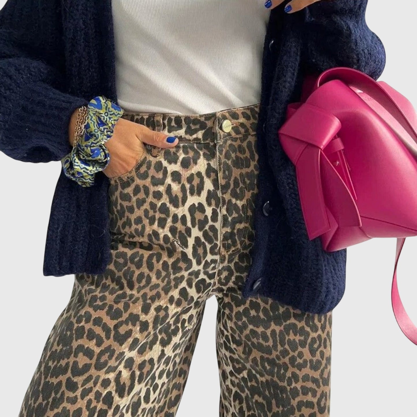 Chandra - Retro Leopard Print Jeans