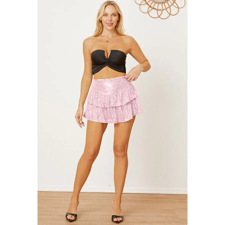 Lumière Sequin Mini Skirt