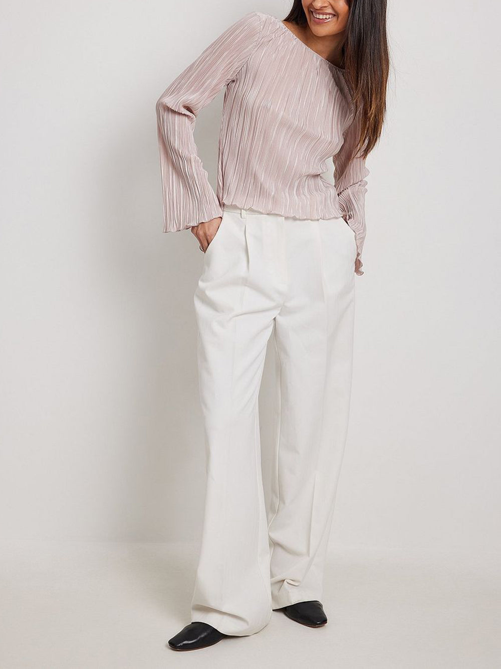 Elena Back-Tie Long Sleeve Top