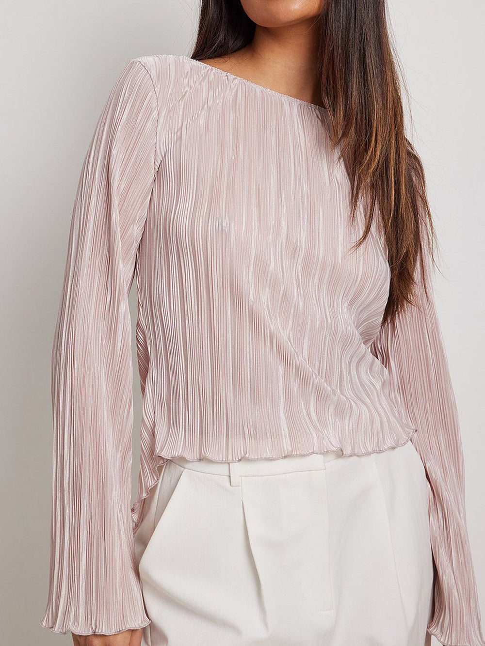 Elena Back-Tie Long Sleeve Top