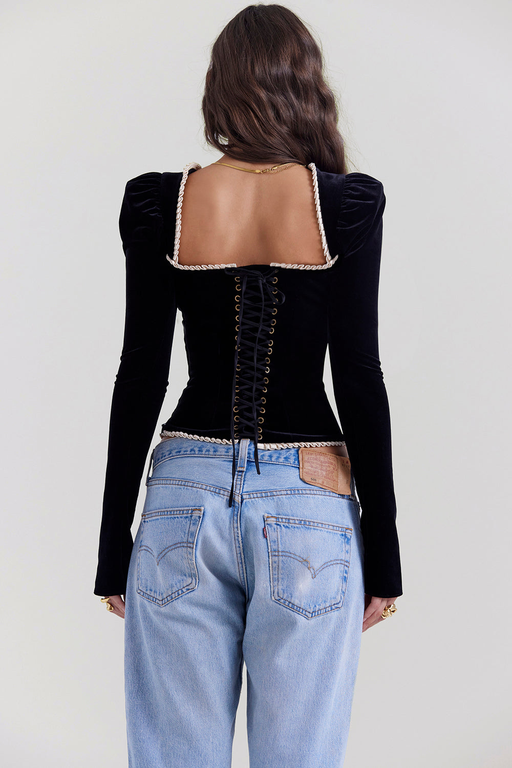 Valeria Velvet Corset Top